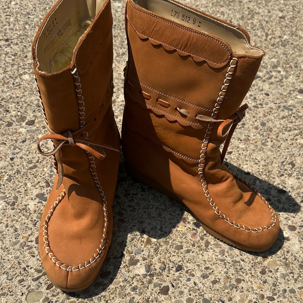 Moccasin Boots/ Romanian made